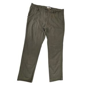Flylow Mens Pants 2XL 38x32 Dark Green Cotton Canvas Utility Pockets Hiking Gear